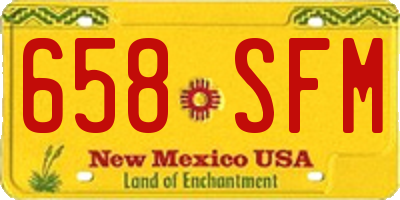 NM license plate 658SFM
