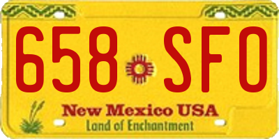 NM license plate 658SFO