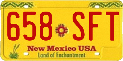 NM license plate 658SFT