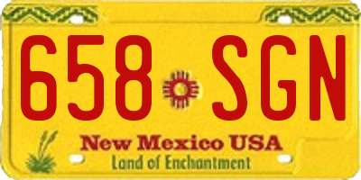 NM license plate 658SGN