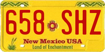 NM license plate 658SHZ