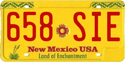NM license plate 658SIE
