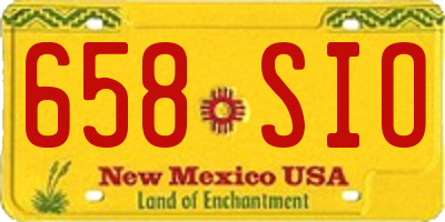 NM license plate 658SIO