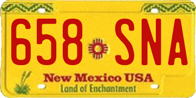NM license plate 658SNA
