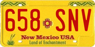 NM license plate 658SNV