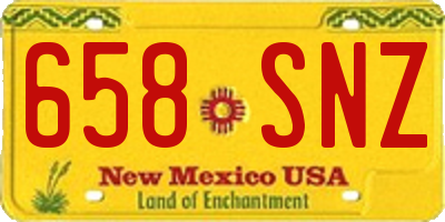 NM license plate 658SNZ