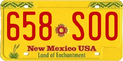 NM license plate 658SOO
