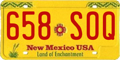 NM license plate 658SOQ