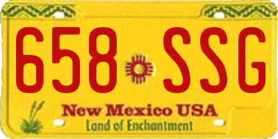 NM license plate 658SSG