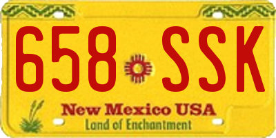 NM license plate 658SSK