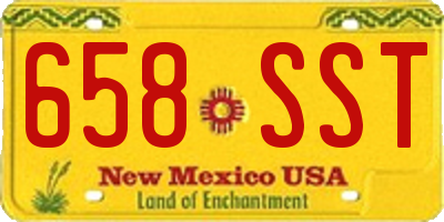 NM license plate 658SST