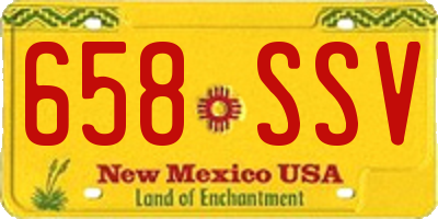NM license plate 658SSV