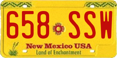 NM license plate 658SSW