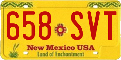 NM license plate 658SVT