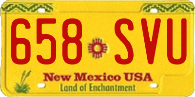 NM license plate 658SVU