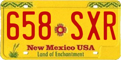NM license plate 658SXR