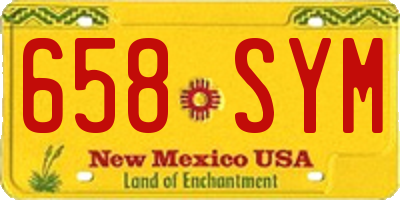 NM license plate 658SYM