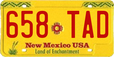 NM license plate 658TAD