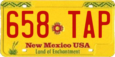 NM license plate 658TAP