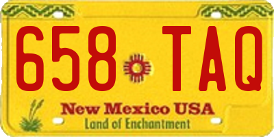 NM license plate 658TAQ