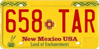 NM license plate 658TAR