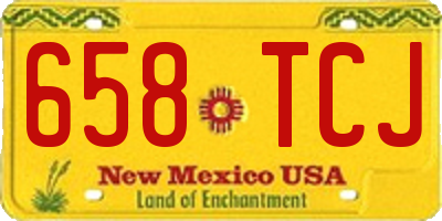 NM license plate 658TCJ