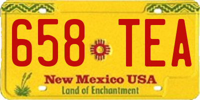 NM license plate 658TEA