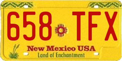 NM license plate 658TFX