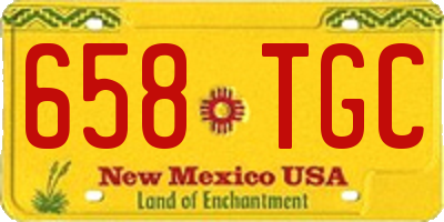 NM license plate 658TGC