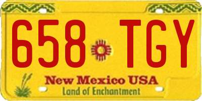 NM license plate 658TGY