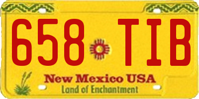 NM license plate 658TIB