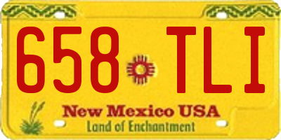 NM license plate 658TLI