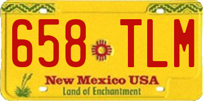 NM license plate 658TLM