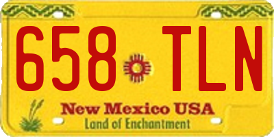 NM license plate 658TLN