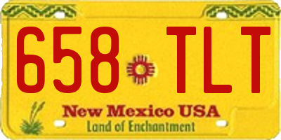 NM license plate 658TLT