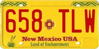 NM license plate 658TLW