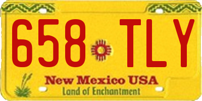 NM license plate 658TLY