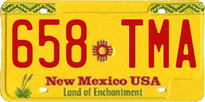 NM license plate 658TMA