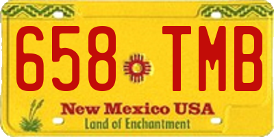 NM license plate 658TMB
