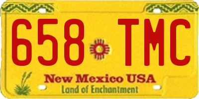 NM license plate 658TMC