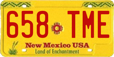 NM license plate 658TME
