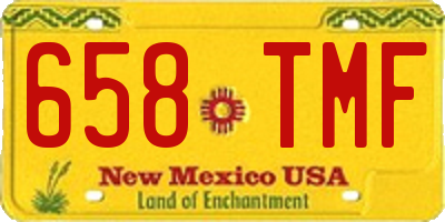 NM license plate 658TMF
