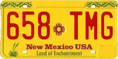 NM license plate 658TMG