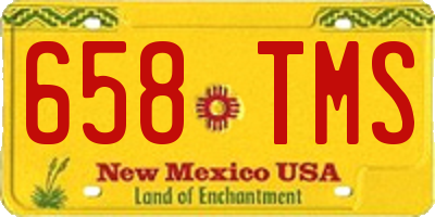 NM license plate 658TMS