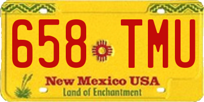 NM license plate 658TMU