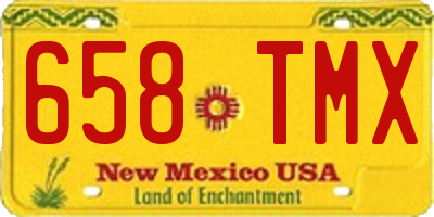 NM license plate 658TMX