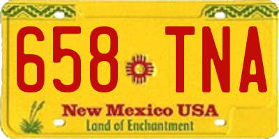 NM license plate 658TNA