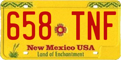NM license plate 658TNF