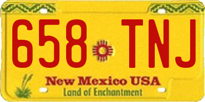 NM license plate 658TNJ