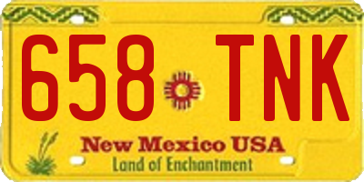 NM license plate 658TNK